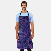 Hokusai Phoenix Apron | Purple Japanese Art Feathe Schort (Gedragen)