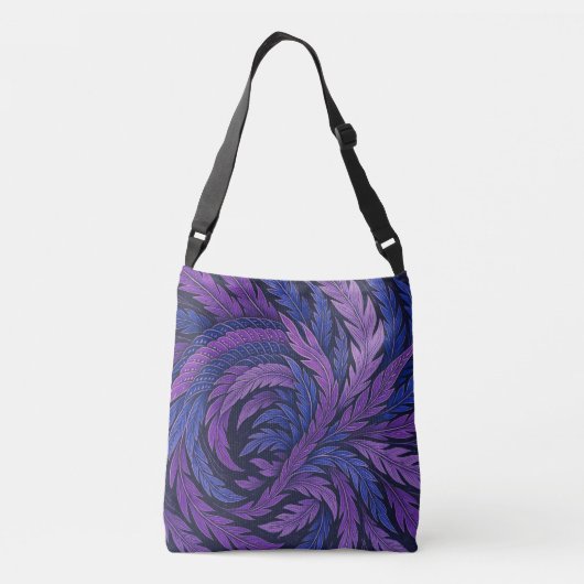 Hokusai Phoenix Art Feather Design Crossbody Tas (Achterkant)