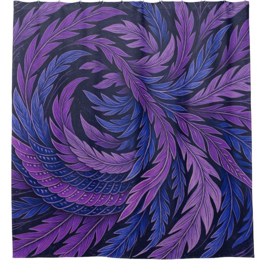 Hokusai Phoenix Motif Japanese Art Shower Curtain Douchegordijn (Voorkant)