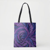 Hokusai Phoenix Tote Purple Feather Japan Art Tote Bag (Voorkant)