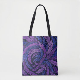 Hokusai Phoenix Tote Purple Feather Japan Art Tote Bag