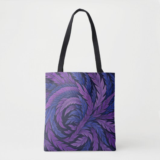 Hokusai Phoenix Tote Purple Feather Japan Art Tote Bag (Voorkant)