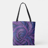 Hokusai Phoenix Tote Purple Feather Japan Art Tote Bag (Achterkant)