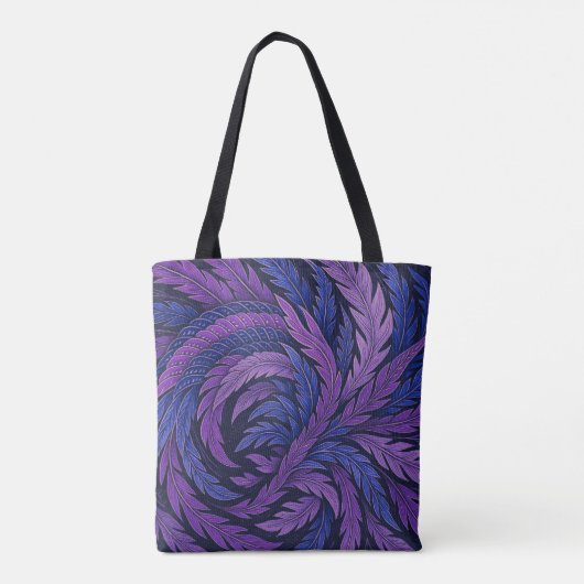 Hokusai Phoenix Tote Purple Feather Japan Art Tote Bag (Achterkant)