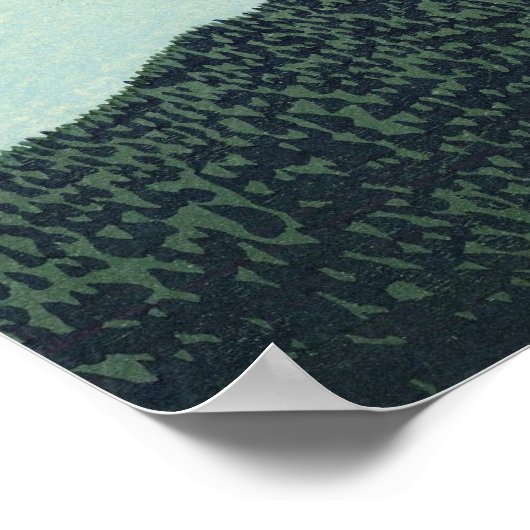 Hokusai Red Fuji Original High Resolution Art Poster (Hoek)