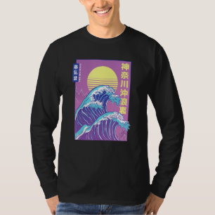 Hokusai Retro Vaporwave Aesthetic Large Wave T-shirt