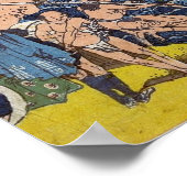 Hokusai - Roben Waterfall, Oyama, provincie Sagami Poster (Hoek)