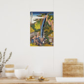 Hokusai - Roben Waterfall, Oyama, provincie Sagami Poster (Keuken)