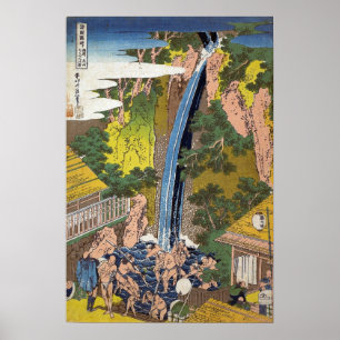 Hokusai - Roben-waterval, Oyama, Sagami Provincie Poster