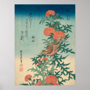 Hokusai Shrike en Blessed Thistle GalleryHD Poster