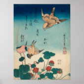 Hokusai  Shrike en Bluebird GalleryHD Poster (Voorkant)