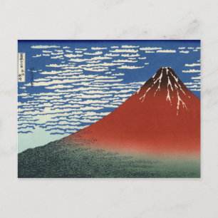 Hokusai South Wind Clear Sky Red Fuji Briefkaart