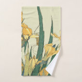 Hokusai sprinkhaan en iris Japan Bad Handdoek (Handdoek)