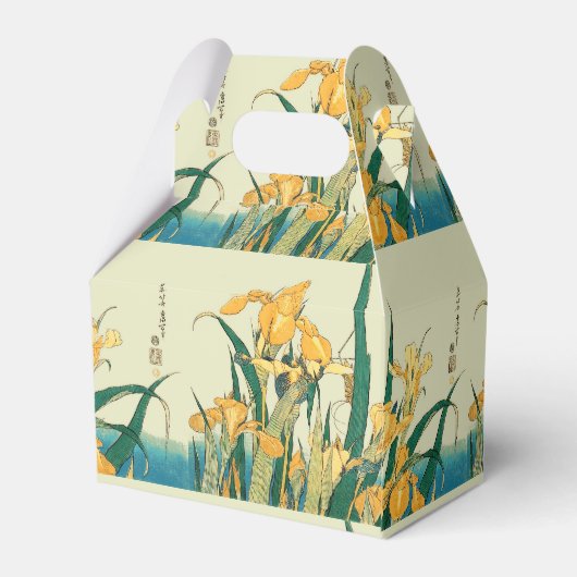 Hokusai sprinkhaan en iris Japan Bedankdoosjes (Achterkant)