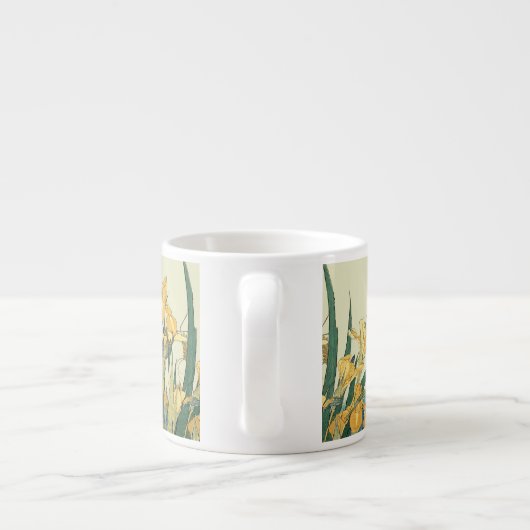 Hokusai sprinkhaan en iris Japan Espresso Kop (Achterkant)