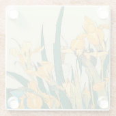 Hokusai sprinkhaan en iris Japan Glazen Onderzetter (Achterkant)