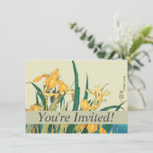 Hokusai sprinkhaan en iris Japan Kaart (Staand voorkant)