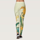 Hokusai sprinkhaan en iris Japan Leggings (Achterkant)