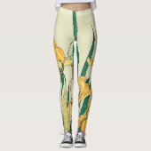 Hokusai sprinkhaan en iris Japan Leggings (Voorkant)