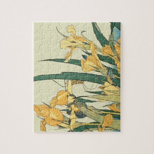 Hokusai sprinkhaan en iris Japan Legpuzzel (Verticaal)