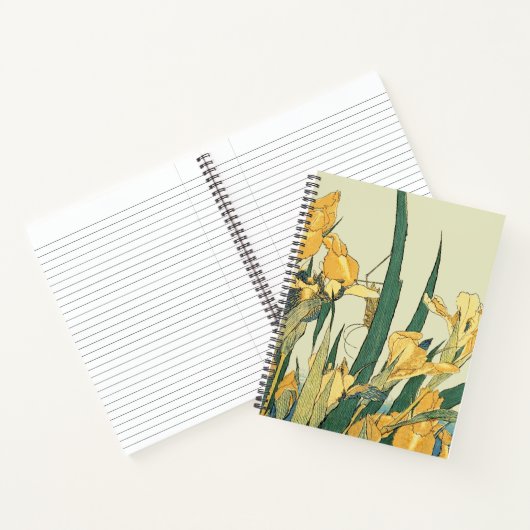 Hokusai sprinkhaan en iris Japan Notitieboek (Binnen)