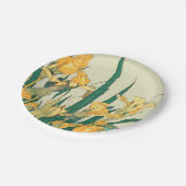 Hokusai sprinkhaan en iris Japan Papieren Bordje (Gekanteld)