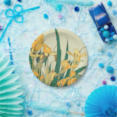 Hokusai sprinkhaan en iris Japan Papieren Bordje (Feest)