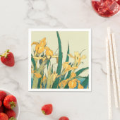 Hokusai sprinkhaan en iris Japan Servet (Insitu)