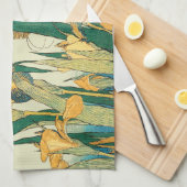 Hokusai sprinkhaan en iris Japan Theedoek (Quarter Fold)