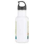 Hokusai sprinkhaan en iris Japan Waterfles (Achterkant)