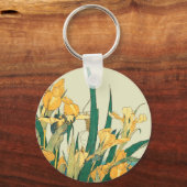 Hokusai-sprinkhaan en iris-japanese kunst sleutelhanger (Voorkant)