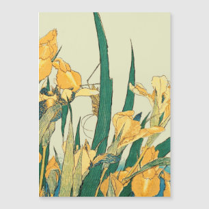 Hokusai Sprinkhaan Iris Vintage Print: Japans