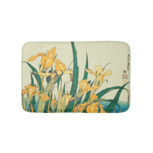 Hokusai Sprinkhaan Iris Vintage Print: Japans Badmat