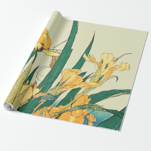 Hokusai Sprinkhaan Iris Vintage Print: Japans Cadeaupapier