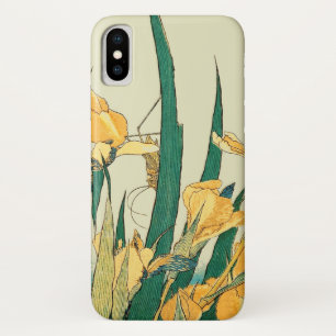 Hokusai Sprinkhaan Iris Vintage Print: Japans Case-Mate iPhone Case