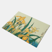 Hokusai Sprinkhaan Iris Vintage Print: Japans Deurmat (Schuin)