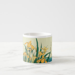 Hokusai Sprinkhaan Iris Vintage Print: Japans Espresso Kop