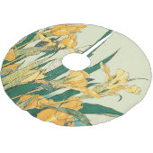Hokusai Sprinkhaan Iris Vintage Print: Japans Kerstboom Rok (Gekanteld)