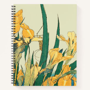 Hokusai Sprinkhaan Iris Vintage Print: Japans Notitieboek