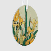 Hokusai Sprinkhaan Iris Vintage Print: Japans Ornament (voorkant)