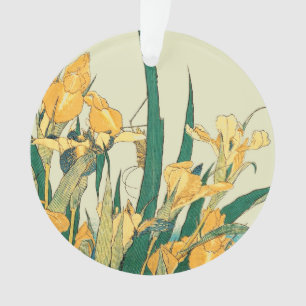 Hokusai Sprinkhaan Iris Vintage Print: Japans Ornament