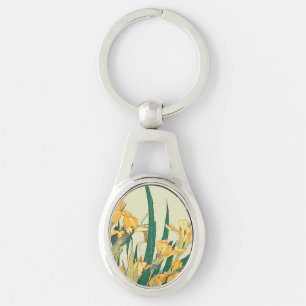 Hokusai Sprinkhaan Iris Vintage Print: Japans Sleutelhanger