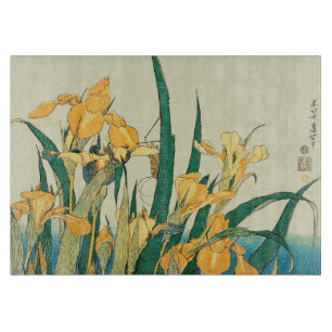 Hokusai Sprinkhaan Iris Vintage Print: Japans Snijplank