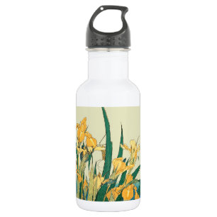 Hokusai Sprinkhaan Iris Vintage Print: Japans Waterfles