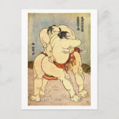 Hokusai Sumo Wrestlers Briefkaart (Voorkant)