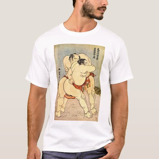 Hokusai Sumo Wrestlers T-shirt (Voorkant)