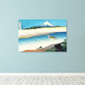 Hokusai - Tama in de provincie Musashi Canvas Afdruk (Insitu (Houten vloer))
