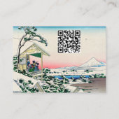 Hokusai - Tea house te Koishikawa - QR Code Visitekaartje (Voorkant)