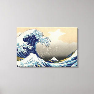 Hokusai The Great Wave Canvas Wrap Afdruk