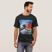 Hokusai“The Great Wave”&“Fine Wind, Clear Morning” T-shirt (Voorkant volledig)